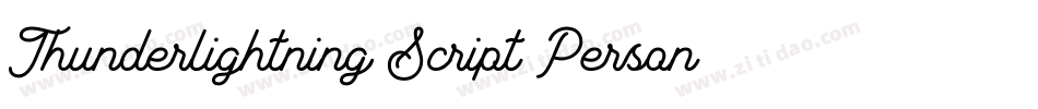 Thunderlightning Script Personal Use字体转换